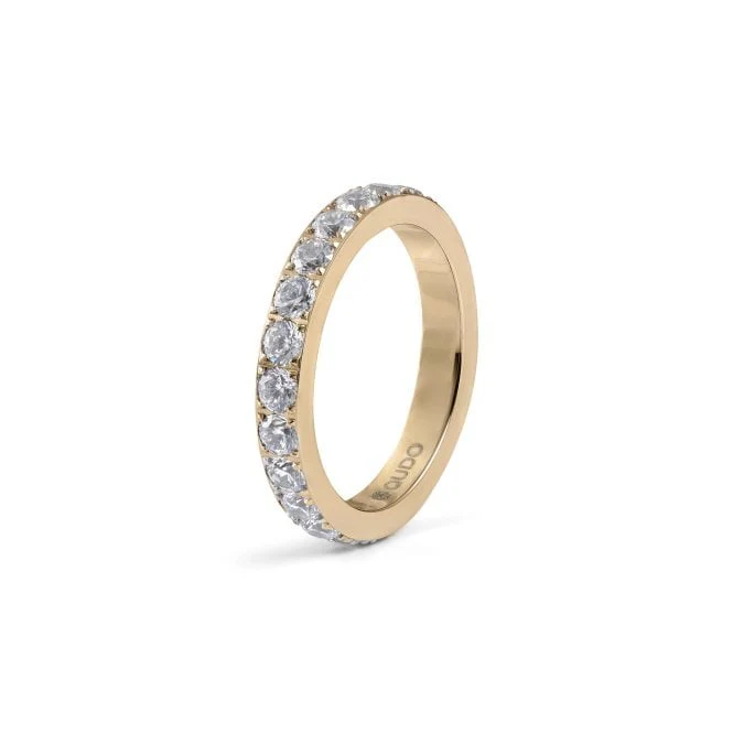 Gold and CZ Spacer Ring, Size 48