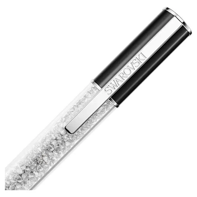 Crystalline Lustre Ballpoint Pen in Black with Rhodium Finish - Image 3