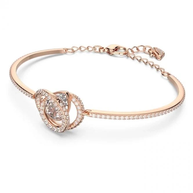 Generation Bangle with White Crystal in Rose Gold - Image 2