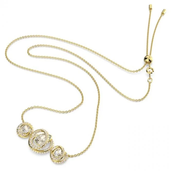Generation Necklace with White Crystal in Gold - Image 2