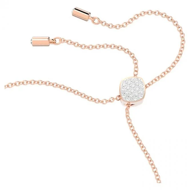 Lilia Butterfly Bracelet with White Crystal in Rose Gold - Image 3
