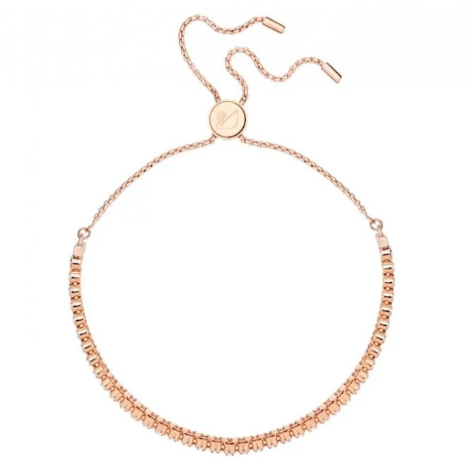 Matrix Tennis White Crystal Bracelet in Rose Gold - Image 3