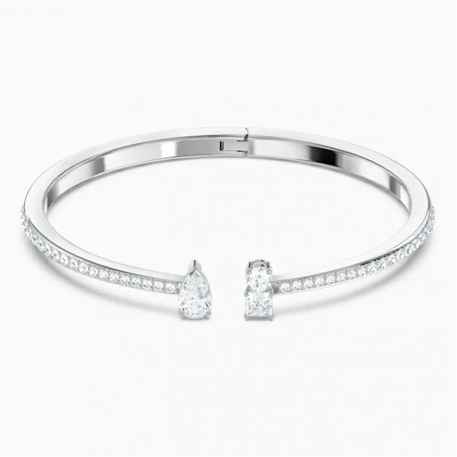 Mesmera Cuff Bangle in Rhodium Silver