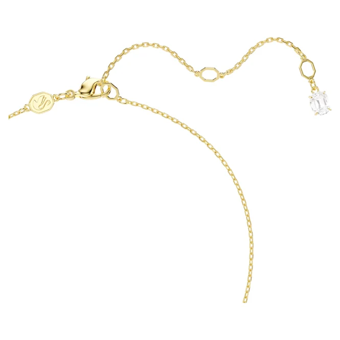 Mesmera Heart Necklace with White Crystal in Gold - Image 2