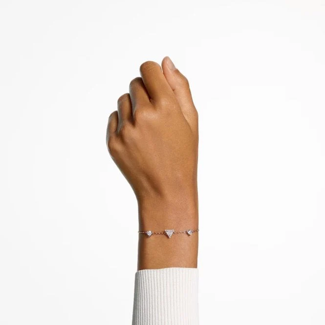 Stilla Bracelet with Triangle-Cut White Crystal in Rose Gold - Image 4