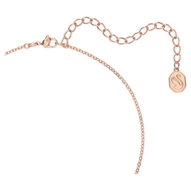 Una Necklace with Octagon-Cut Pink Crystal in Rose Gold - Image 3